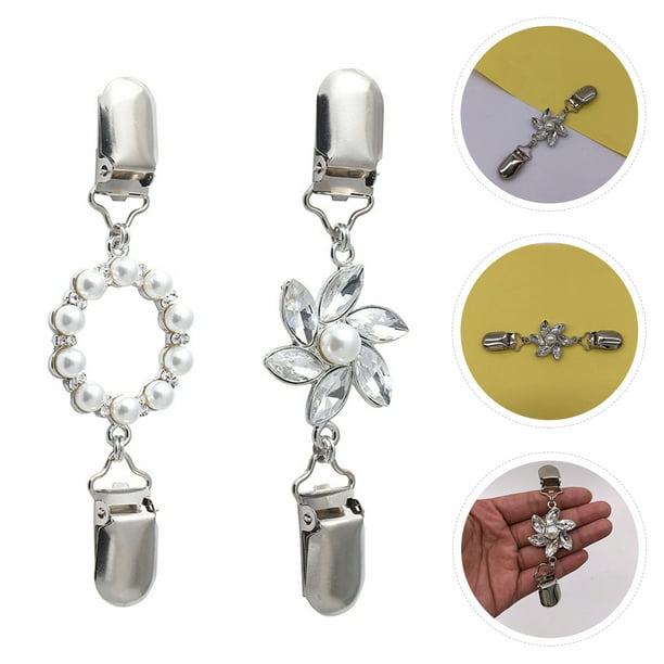 FUEENIRVA 2Ud Clips Para Suéter Con Y Aleación De Zinc En Color Elegantes Para