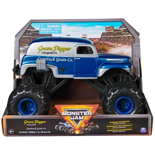 Excavadora de tumbas Monster Jam de juguete a escala 1:24