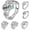 4 Birthstones, variant on Personalized Mother's Birthstone Ring with Engraved Names | Customize this family ring with 1-6 birthstones and engraved names, available in sizes 6-9 for a meaningful gift