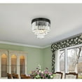 thumbnail image 3 of Sydney 9 light Matte Black Flush Mount Clear Royal Cut Crystal, 3 of 9