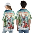 thumbnail image 5 of Merry Christmas Santa Reindeer Antlers Great Dane Sleigh Xmas Winter Holiday All Over Print 3D Baseball Shirt Danes Dog Lover Gifts Softball Sport - 00023, 5 of 6