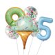 thumbnail image 3 of Juego de globos de aluminio con forma de donuts y helado, 1/6 unidades, números grandes del 0 al 9, para decoración de fiestas de cumpleaños de niñas y niños, 3 of 5