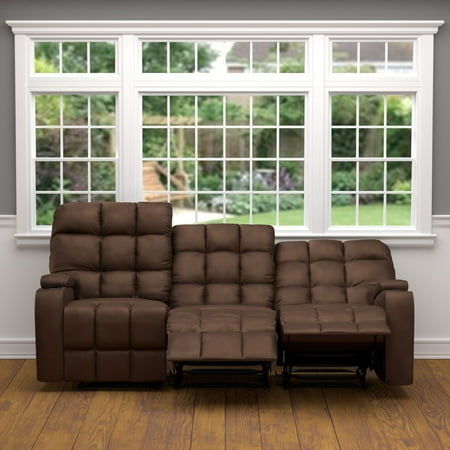 Oliver James Saskia Brown Microfiber 3 Seat Recliner Sofa Oliver James Saskia Brown Microfiber 3 Seat Recliner Sofa