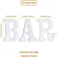 thumbnail image 3 of LED Letter Lights With Remote Control 16-color Luminous Letter Lamp Bar Sign Night Light For Wedding Party Christmas Decor D, 3 of 5