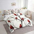 thumbnail image 3 of Castle Fairy Teens Cardinal Bird 7-Piece Twin Bedding Sets,Merry Christmas Bedding Comforter Set,Festival Xmas Breathable Sheet Sets,Ultra Soft Home Decor, 3 of 8