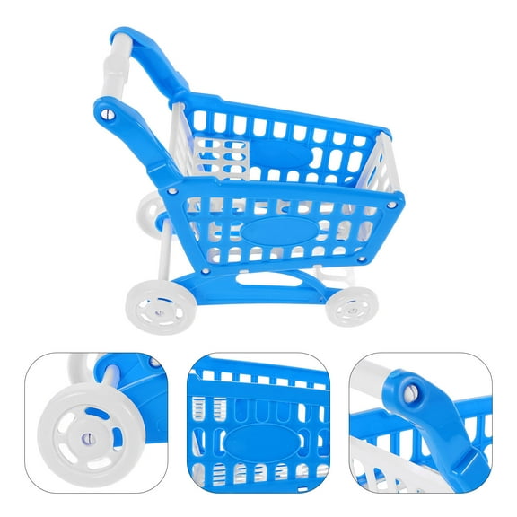 GAXIRE Mini Shopping Cart Plastic Pack Realistic Kids Indoor Outdoor Play Accessory