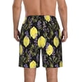 thumbnail image 3 of Naloa Lavender Flowers Men's Beach Shorts, Surfing shorts, Swim trunks, Quick Dry Swim Trunks for Surfing Beach Fun - Medium, 3 of 9