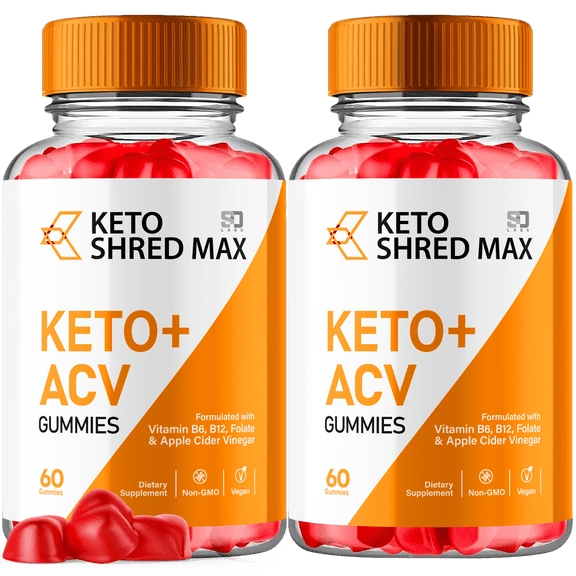 (2 Pack) Keto Shred Max ACV Gummies Advanced Formula 1000mg Keto ACV Apple Cider Vinegar Supplement for Health and Wellness with Folate Vitamin B6 and B12,  Beet Root and Pomegranate (120 Gummies)