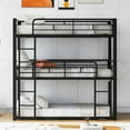 thumbnail image 3 of [Sturdy & Space Saving] Restonic Twin XL Bunk Bed with Metal Slats & Guard Rails, 3 of 8