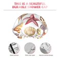 thumbnail image 4 of Conch Shell No.J921 Shower Cap, Double Layers Shower Cap Rreusable Waterproof, Elastic Bathing Hair Hat for Women, Washable Hair Cap for All Hair Lengths, 4 of 5