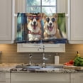 thumbnail image 5 of Coolnuti Happy Corgi Dogs Valances for Windows 36 Inch Small Window Blackout Valance Curtains Rod Pocket Window Curtains Treatment for Kitchen Bathroom Cafe, 1 Panel Home Decor, 5 of 7