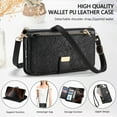 thumbnail image 2 of Dteck Crossbody Wallet Case for Samsung Galaxy A56 5G with Card Holder, Soft Embossing PU Leather Magnetic Closure Strap Zipper Pocket Phone Case Fit for Samsung Galaxy A56 5G,Black, 2 of 7