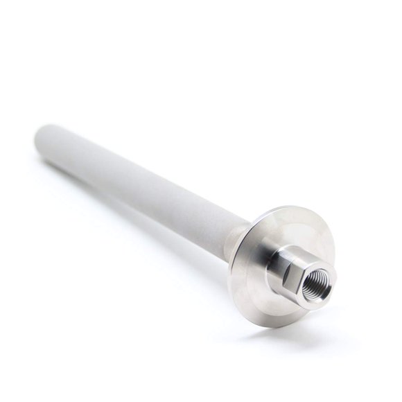 QiiMii Stainless Steel 1.5" Tri-Clamp Diffusion Stone , 2 Micron Aeration Stone , Carbonation Stone with 1/4" NPT CO2 inlet (8" Length, 1/4" Female NPT)