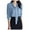 Blue, variant on Women's Solid Color Long Sleeve Business Casual Bow Blouse - Elegant for Office or Party