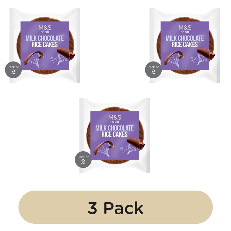 M&S Belgian Milk Chocolate Rice Cakes 34g, British Import (Pack of 3)