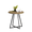 Brown + Seats 4 + MDF, variant on Wooden Dining Square Table for Small Space, 4 Person Kitchen Table with Acrylic Crystal Decor, Beige+Silver Gray Solid Wood+MDF