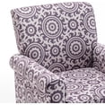 thumbnail image 4 of US Pride Furniture Classic Accent Armchair with Birch Wood Frame and Comfortable Rolled Armrests Arm Chairs for Living Room Bedroom and Office Décor 02 Printed Fabric, 4 of 4