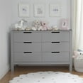 thumbnail image 2 of Carter's By DaVinci Colby Commode Double à 6 Tiroirs, Gris, 2 of 7
