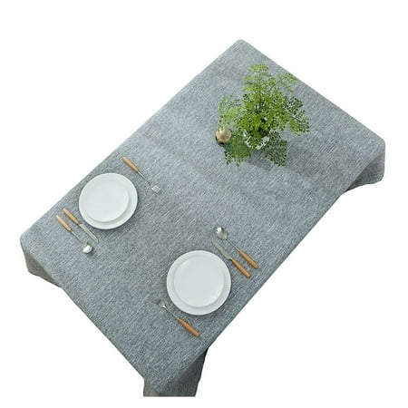 

Rectangular Tablecloth Cotton Linen Solid Color Tablecloth Washable No Fade Anti-slip Wrinkle Free Table Cover For Conference Banquet Party Picnic -A-90*90cm