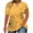Yellow, variant on Women's Plus Size Tops Trendy Summer Outfits Floral Printed Graphic Tee Shirts V Neck Short Sleeve Tunic Blouse (XL, Dark Blue)