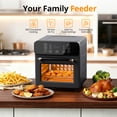 thumbnail image 4 of TINANA 10 QT Air Fryer Oven, 8 Preset Functions, LED Smart Touch Display, Oil-Less Cooking, Visible Window, Black, 4 of 7