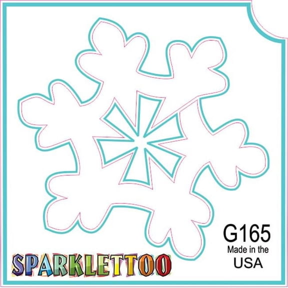 Ruby Red Paint G165-2 1.5 x 2.3 x 2.3 in. 2-Ply Snowflake Design Glitter Tattoo - Pack of 100