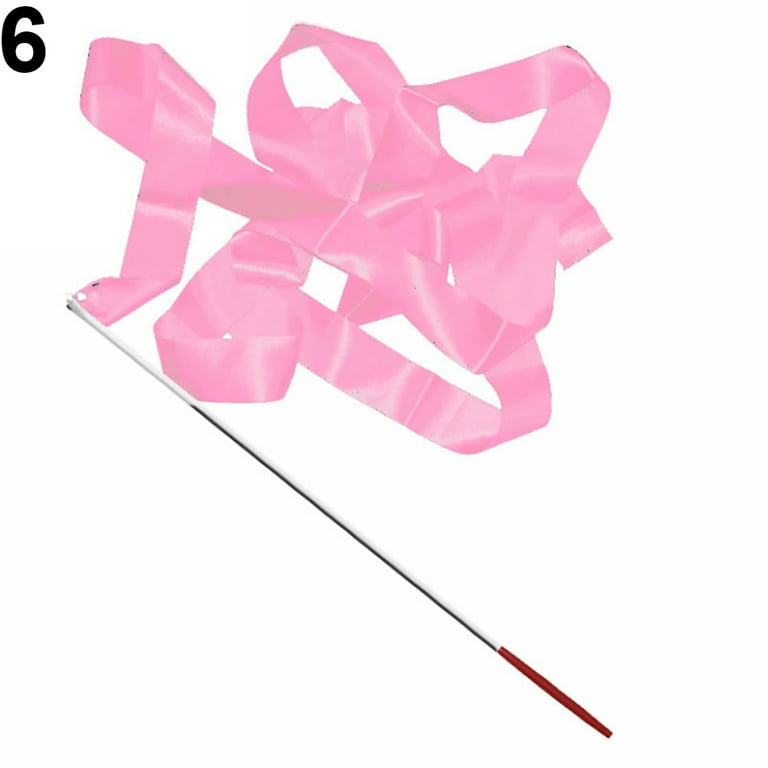 Tinksky 4M Ruban Gym Danse Rythmique Art Streamer Gymnastique Baton Twirling Bâton Rod (violet