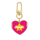thumbnail image 1 of Feliz día de Pascua regreso Llavero de metal en forma de corazón dorado, 1 of 3