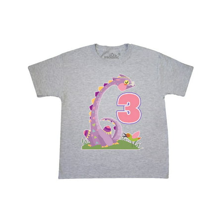 3rd Birthday Dragon 3 Year Old Girl Youth T-Shirt