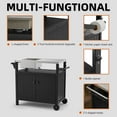 thumbnail image 2 of TORVA All in One Outdoor Grill Cart with Sink,Cabinet and Cover, 42 inch Freestanding Modular Kitchen Sink Station in 304 Stainless Steel&HDPE, All Weather Use BBQ Table, Black, 2 of 7