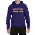 thumbnail image 2 of Wild Bobby Cheerleader Silhouette Girl Sports Unisex Graphic Hoodie Sweatshirt, Purple, X-Large, 2 of 5