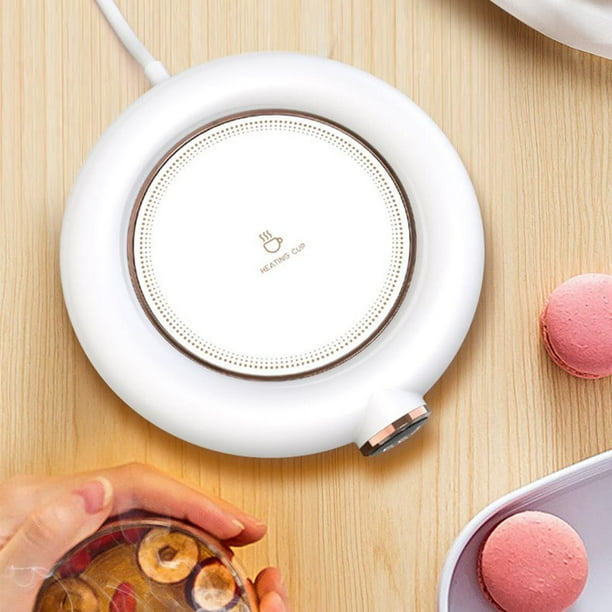 Calentador de tazas USB, posavasos para inteligente para uso en escritorio, apagado automático de 8 tiempo de tiempo de tiempo de , 3 configuraciones de temperatura, blanco perfecl almohadilla térmica de café