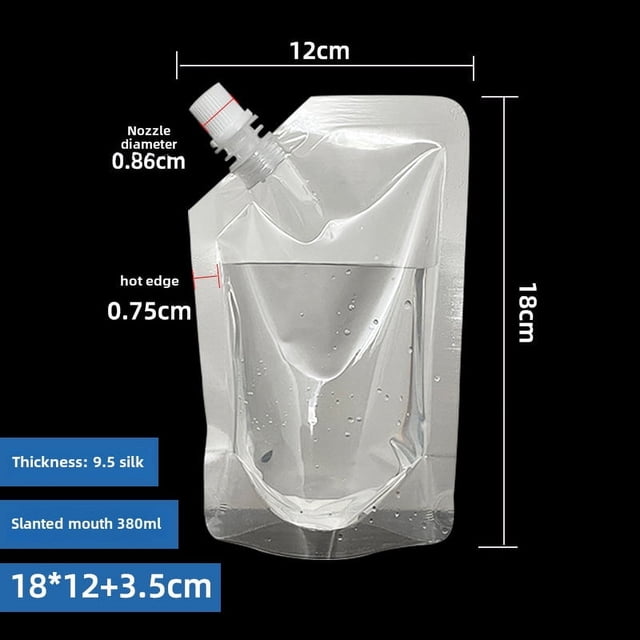 Bolsa de boca de succión autoportante transparente Bolsa de leche de soja para sopa de ciruelas Bolsa de medicina china Bolsa de bebidas de grado alimenticio para jugo de fruta Bolsa de cerveza para