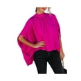 thumbnail image 5 of Women Casual Blouse Shirts Batwings Sleeve Mock Neck Loose Poncho Tops, 5 of 6