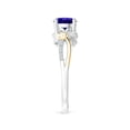 thumbnail image 6 of ANGARA Natural 0.9 Ct. Tanzanite with Diamond Three Stone Ring in 14K White & Yellow Gold for Women (Ring Size: 3), 6 of 11