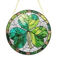 thumbnail image 2 of Dianli Holiday Decor Irish Gifts Hanging Irish Window Suncatcher Green White Orange Shamrock Acrylic Ornament Tree Door Wall Festive St Patricks Day Indoor Outdoor Decor, 2 of 9