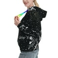 thumbnail image 2 of Uemuo New York City1 Pattern Women's Hoodie with Eye-catching Drawstrings- Casual Pullover Hoodie with Kangaroo Pocket, Stylish Hooded Sweatshirt-X-Large, 2 of 7
