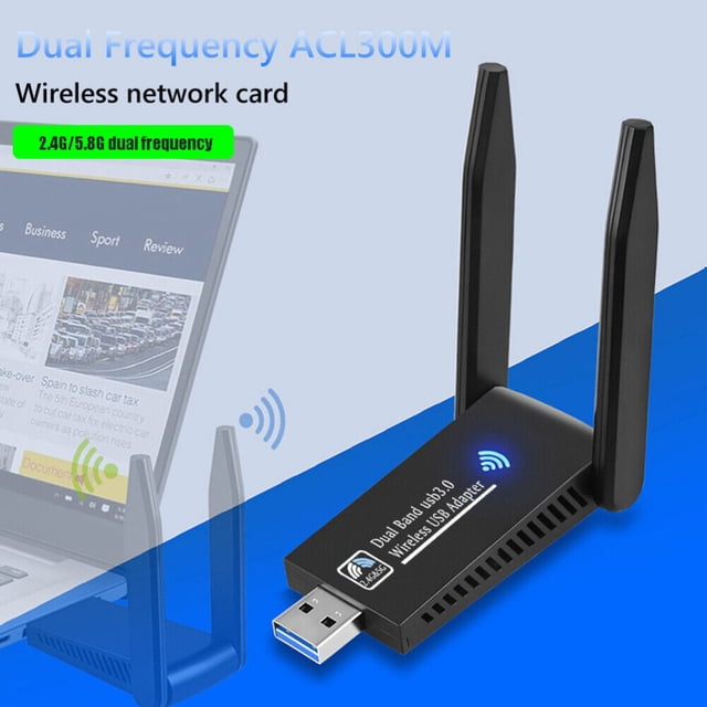 Adaptador WLAN USB 3.0 Stick 1800Mbps WiFi Banda Dual 5GHz Antena PC Bluetooth DE