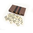 thumbnail image 1 of Various Double Domino 28 Chips Synthetic Leather Box, Classic Table Game for Children and Adults, 1 of 4