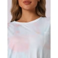 thumbnail image 4 of DARING DIVA Women's Tie Dye Long Sleeve Front Pocket Pajamas Set S White, 4 of 7