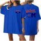thumbnail image 1 of Camiseta de Cuello Redondo Impresa Delantera Y Trasera de Béisbol de las Mujeres de Verano, Camisetas Cortas Casuales Ligeras para las Mujeres, 1 of 5