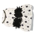 thumbnail image 1 of Vestido de princesa para mascotas, vestido de perro floral negro suave para mascotas para fiesta ANGGREK JJ2110, 1 of 8