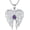 02-February-Amethyst, variant on S925 Sterling Silver Angel Wings Necklace for Women, Guardian Angel August Birthstone Pendant with Sparkling Lime Green Peridot Zirconia, Religious Memorial Jewelry Gift, 18+2 Inch