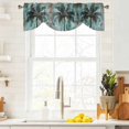 thumbnail image 4 of Tie Up Valances for Windows, Boho Coastal Tree Adjustable Valance Curtains Window Treatment for Living Room, Ocean Vintage Tropical Plant Flower Rod Pocket Kitchen Curtains & Drapes 60x18 Inch, 4 of 9