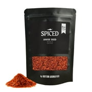 SPICED Whole Anise Seed, 8oz of Whole Anise Seeds in Resealable Bag, Great for Tea, Coffee, Bread, Cakes, Seasoning, Rubs and Cooking Middle Easter Cuisine