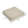 thumbnail image 4 of Patio Chair Cushions for Outdoor Furniture 19x19x4 Inch Set of 2, Waterproof Outdoor Seat Cushions, Garden Sofa Couch Thicked Chair Cushions with Ties, 4 of 9