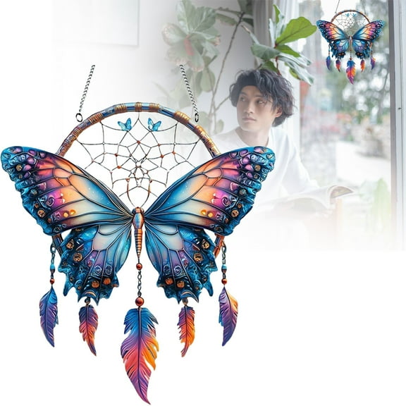 Acrylic Dream Catcher Hanging Ornament Scratch Resistant For Indoor Outdoor Patio Garden Bedroom Porch Decor