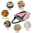 thumbnail image 6 of Pofeuu pink Holiday Joy Print Women Fashion Shoulder Handbags Top Handle Satchel Bags Tote Shoulder Shopping Bag Stylish Canvas Tote Bag, 6 of 6