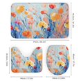 thumbnail image 3 of Watercolor Wildflowers Shower Curtain Sets with Rugs 4 Piece Rustic, 3 of 8