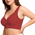 thumbnail image 5 of MEICHEN High Support Front Closure No Underwire Bras for Women Adjustable Strap Full Coverage Jelly Bras Comfortable Seamless Underwear, 5 of 6